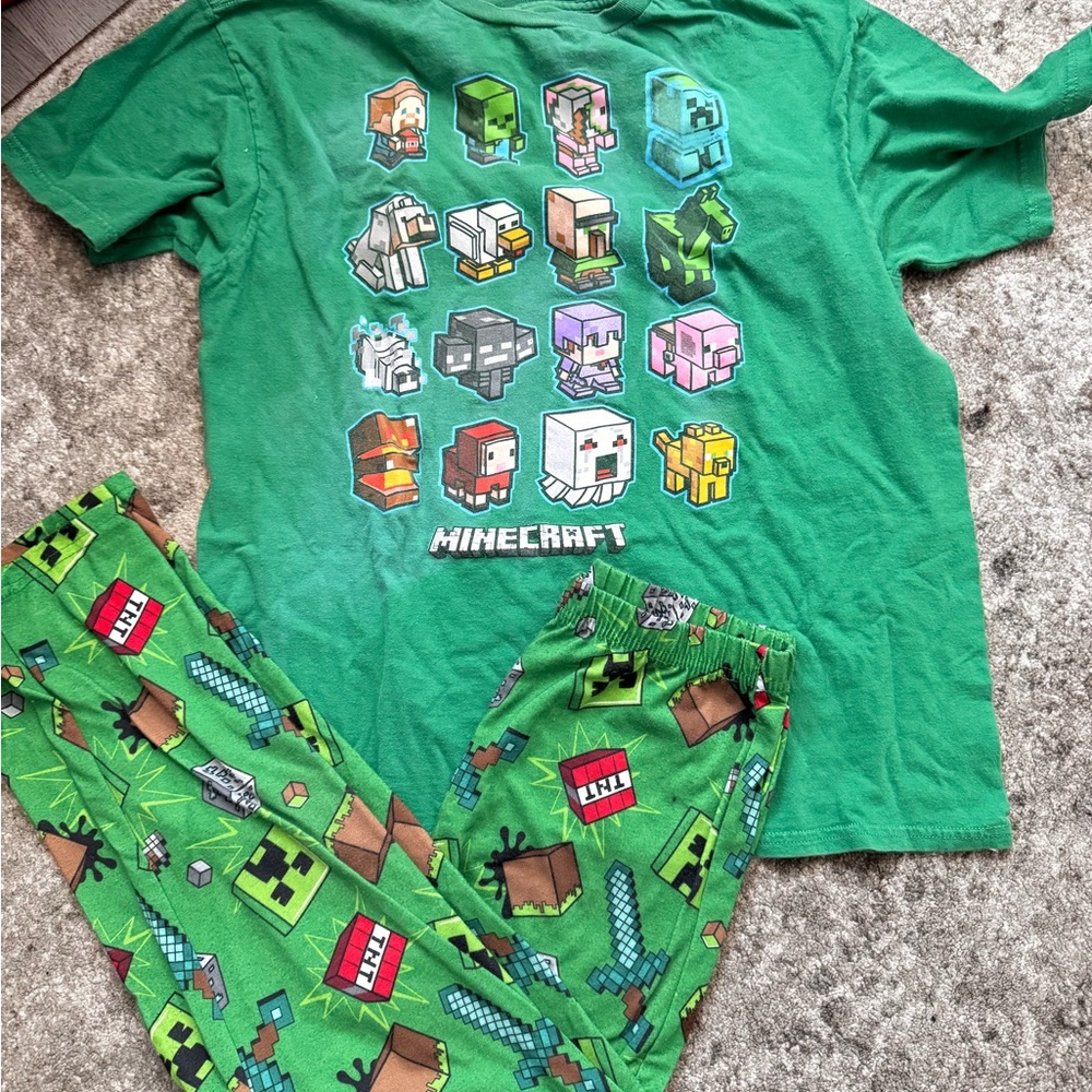Minecraft Green Kids‎ Pajama Set